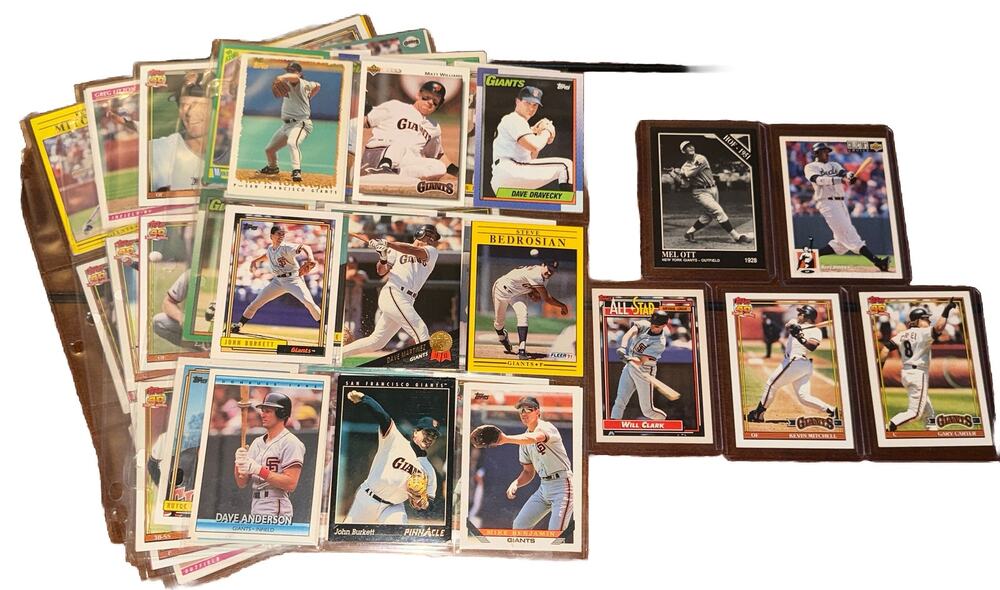 San Francisco Giants Baseball Cards Barry Bonds Gary Carter Will Clark tapp